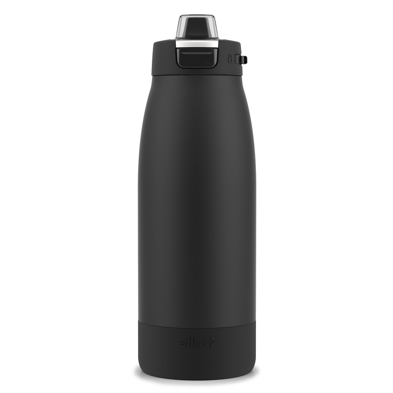 Ello Cooper Stainless Steel Water Bottle with Straw and Carry Handle,  Double Walled and Vacuum Insulated Metal, Leak Proof Locking Lid with Soft