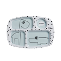 Compartment Plate, Happy Dots - Grey - The Crib