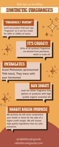 infographic on avoiding toxic synthetic fragrances