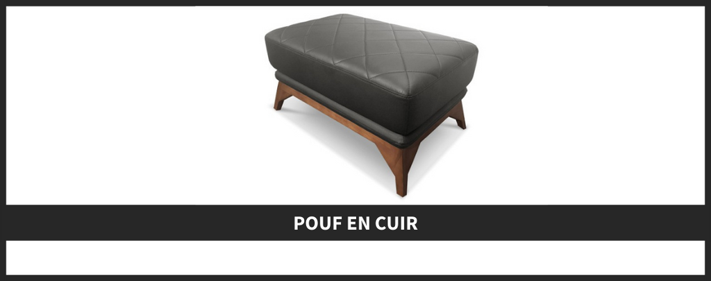 pouf en cuir