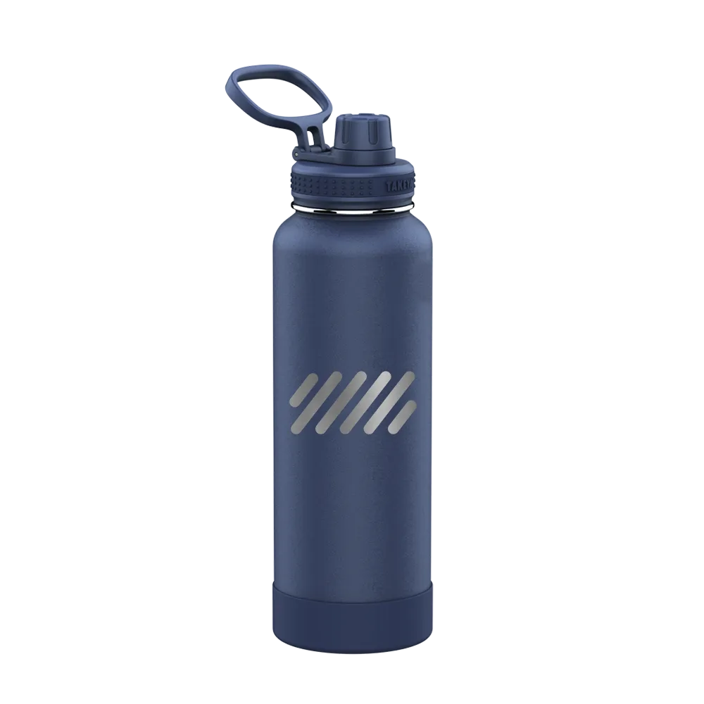 Takeya Actives Insulated Stainless Steel Water Bottle with Straw Lid 24 oz Midnight