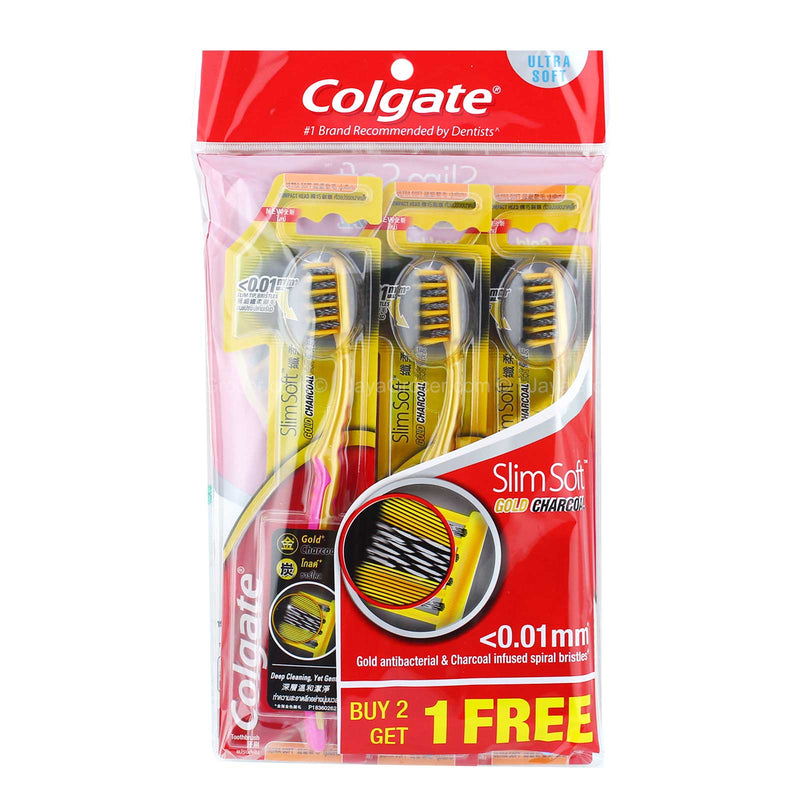 colgate slim soft gold charcoal toothbrush