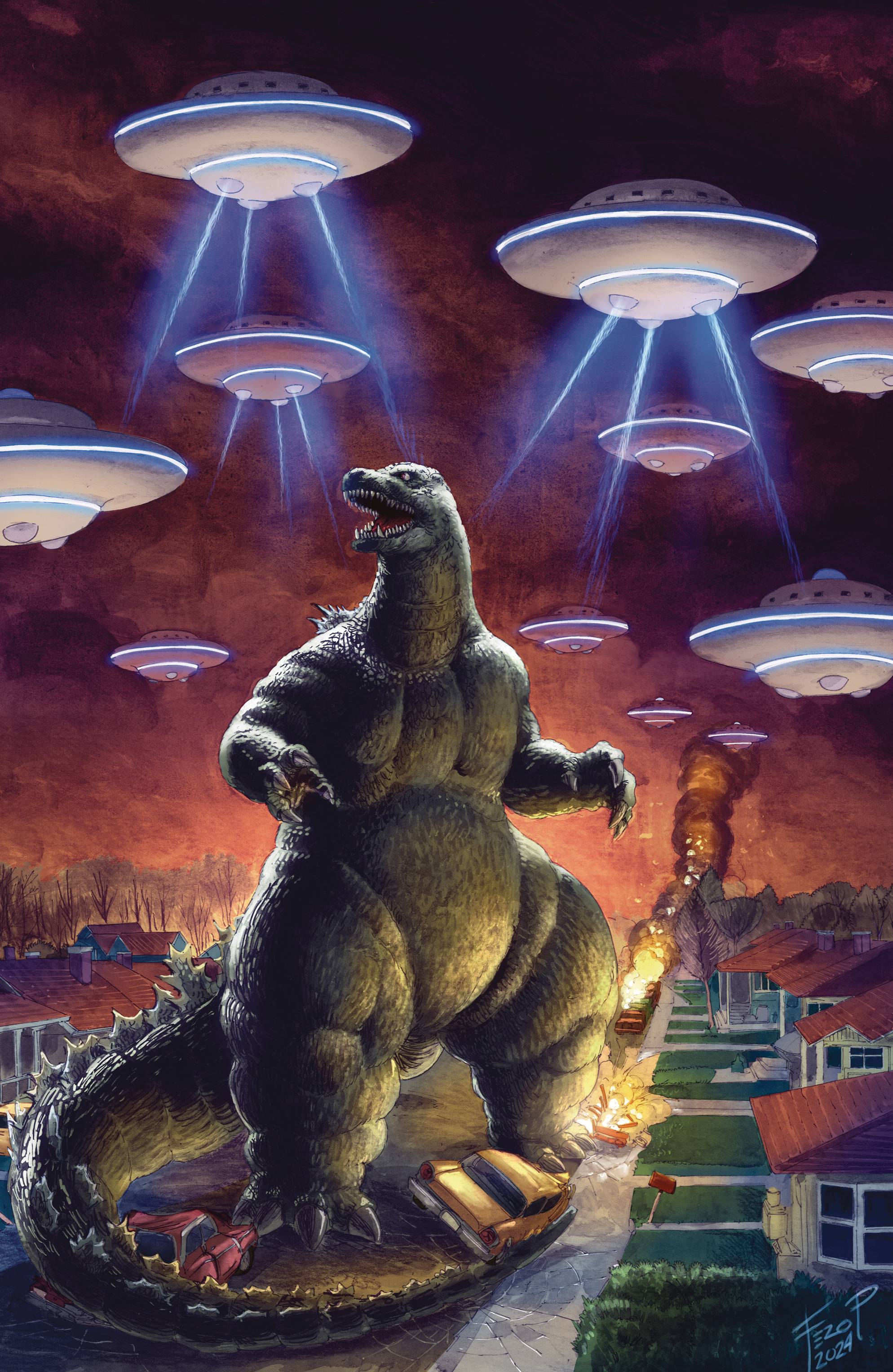 GOZILLA HERE THERE BE ALIENS #1 25 COPY PE (SCHD: 5/21/2025)