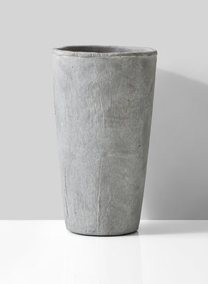 Decorative Grey Tapered Cement Vase, Ideal as Floral Centerpiece at Weddings and Events, 2 Sizes Available