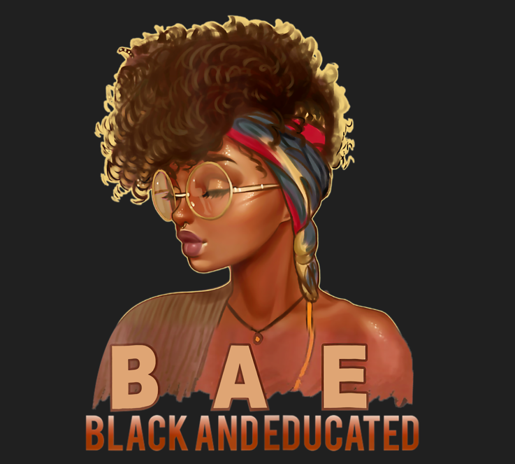 Bae Black and Educated DTF Transfers