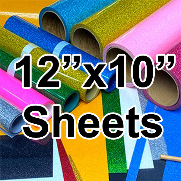 9pcs 12x10 Bundle Iridescent Gradient Adhesive Craft Vinyl for