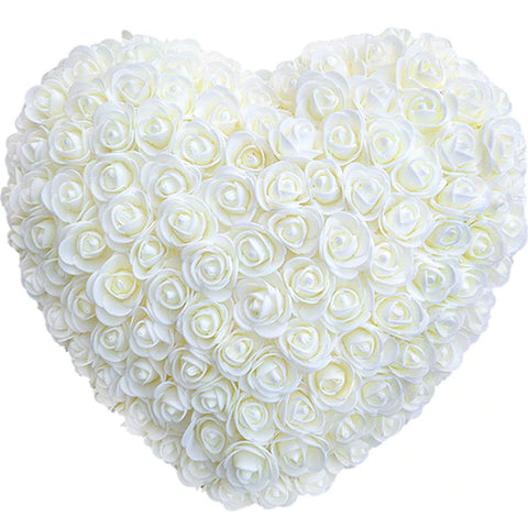 Coeur en Rose Blanc | Jardin Éternel