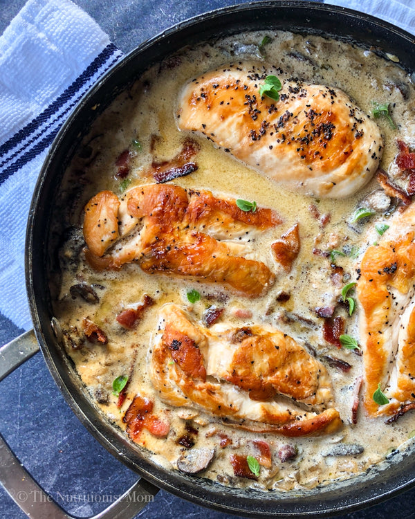 CREAMY PARMESAN BACON CHICKEN (KETO) - Nutritionist Mom