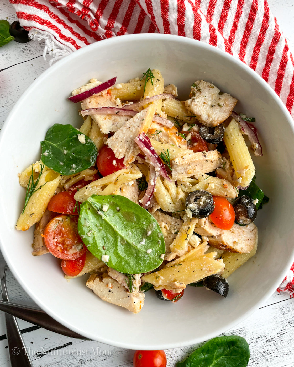 ITALIAN CHICKEN PASTA SALAD (GLUTEN FREE) - Nutritionist Mom