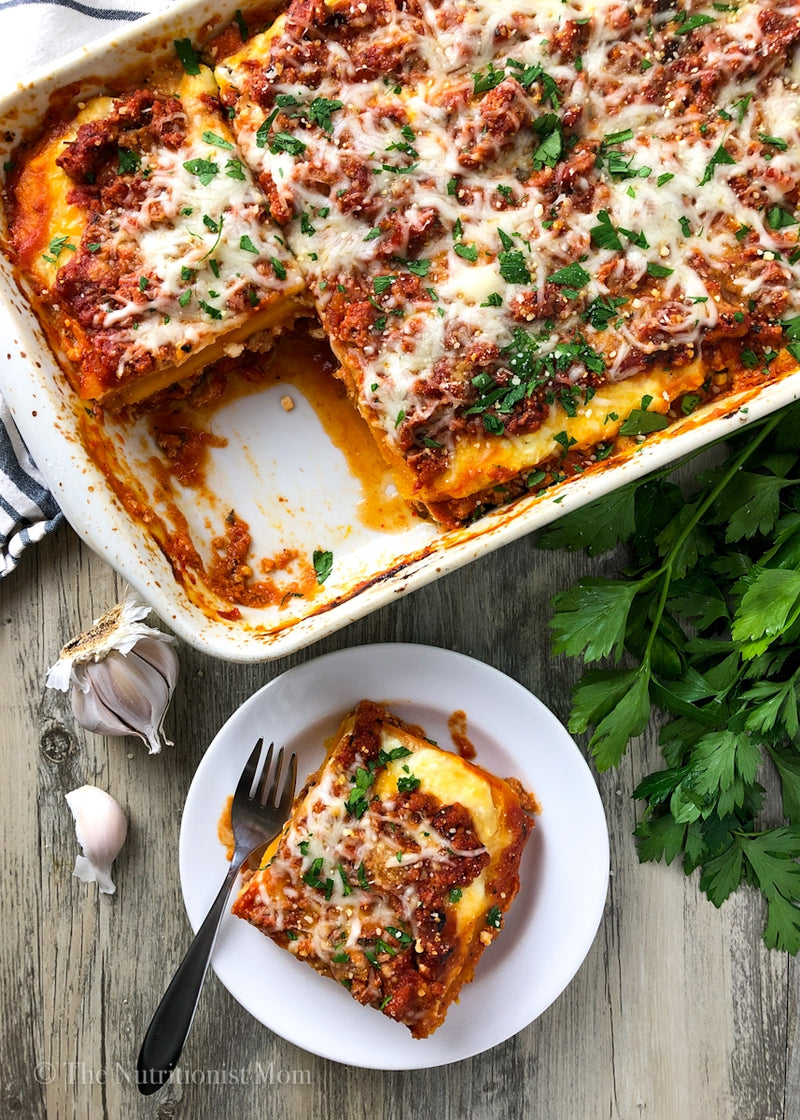 LOW CARB BUTTERNUT SQUASH LASAGNA - Nutritionist Mom