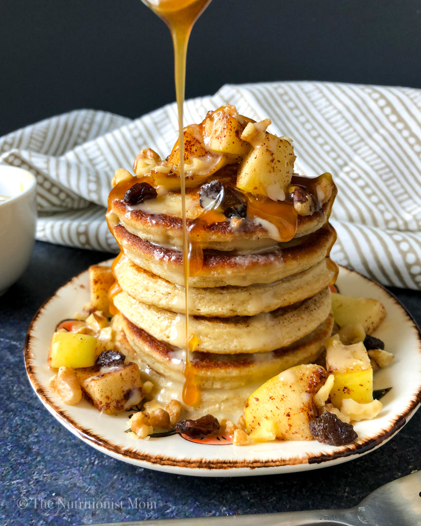 Caramel Apple Protein Pancakes