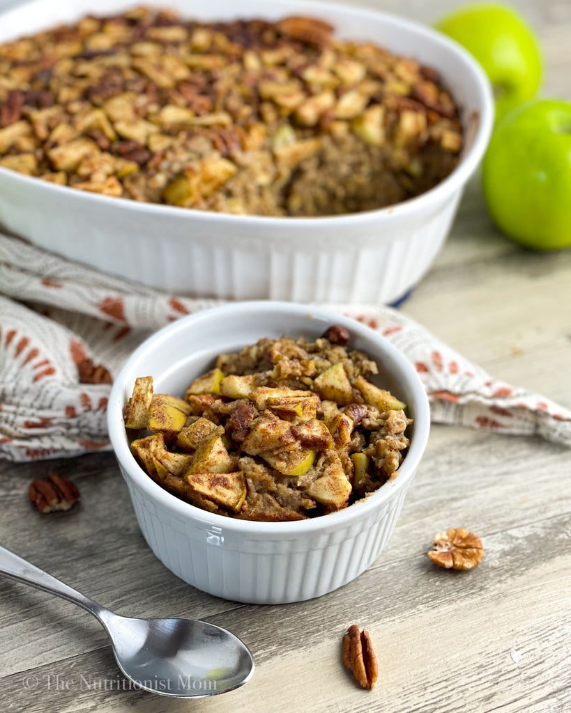 Apple Pie Baked Protein Oatmeal