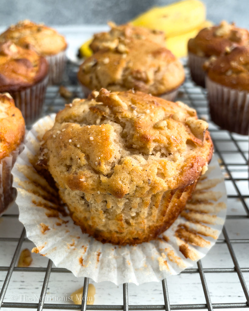 Banana Collagen Protein Muffins unwrapped