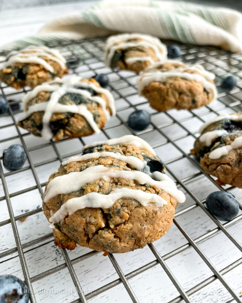 Blueberry Oatmeal Protein Cookies