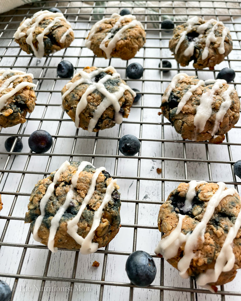 Blueberry Oatmeal Protein Cookies