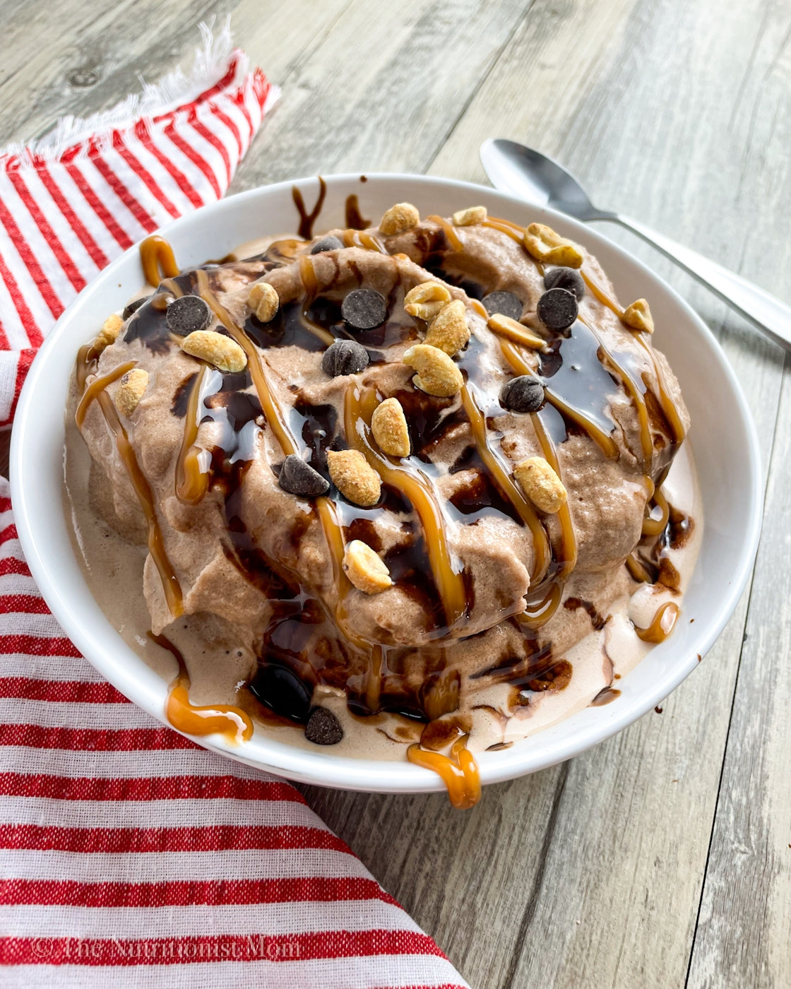 CARAMEL CHOCOLATE PROTEIN ICE CREAM