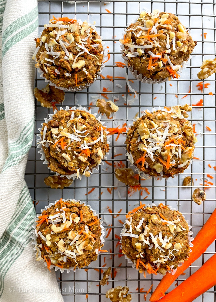 CARROT CAKE PROTEIN MUFFINS (VEGAN)