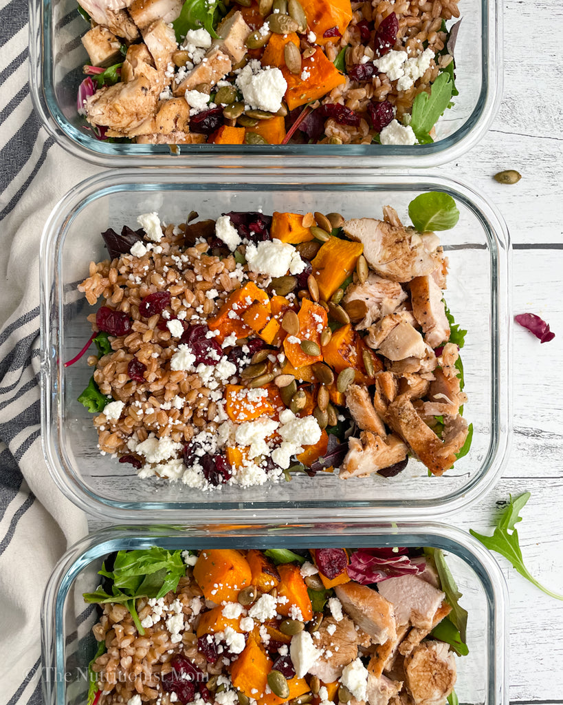 Chicken Butternut Pear & Goat Cheese Salad meal prep