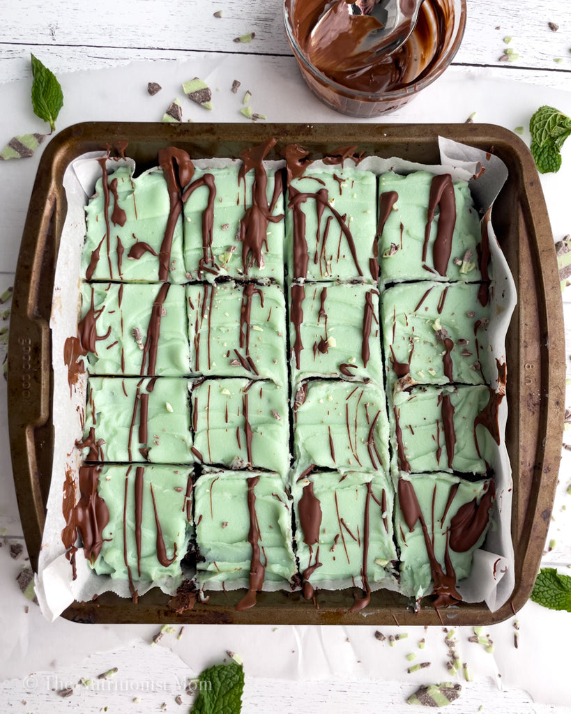 Chocolate Mint Protein Brownies Vegan