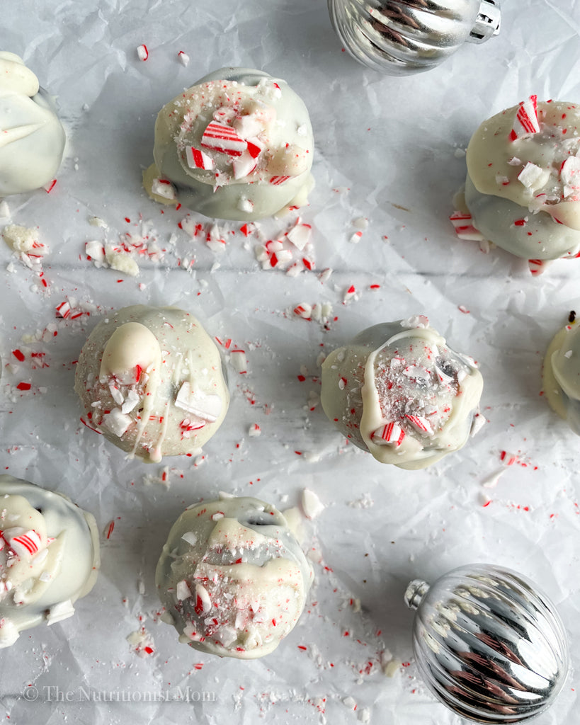 Chocolate Peppermint Protein Truffles (Vegan)