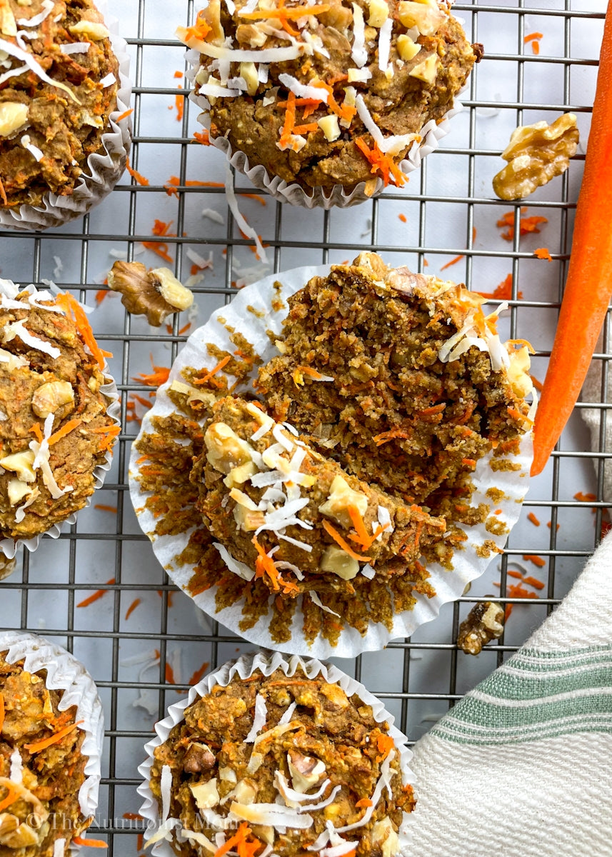 CARROT CAKE PROTEIN MUFFINS (VEGAN)