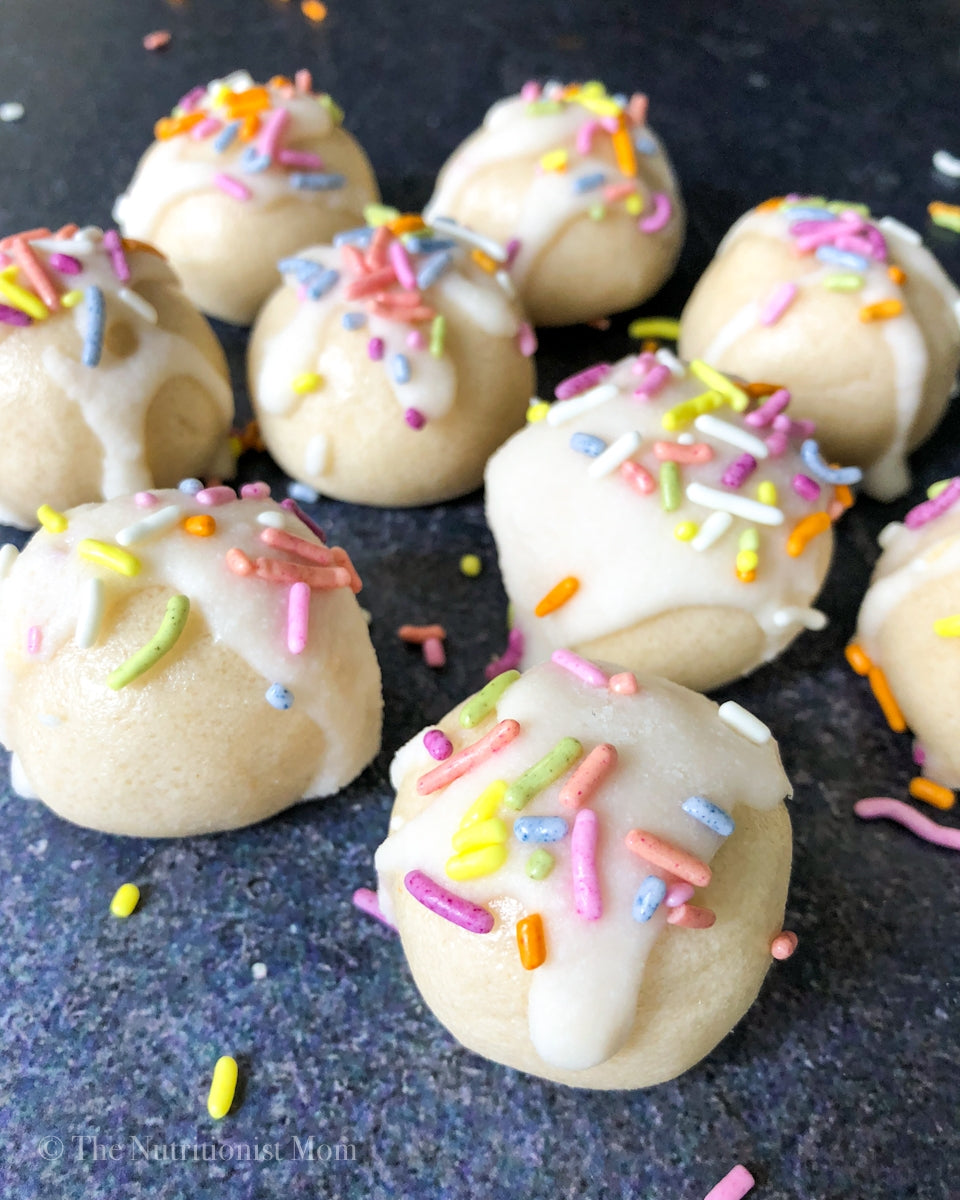 BIRTHDAY CAKE PROTEIN TRUFFLES (KETO)