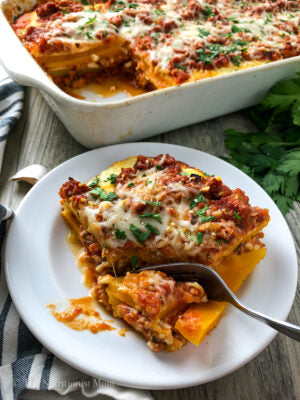 LOW CARB BUTTERNUT SQUASH LASAGNA - Nutritionist Mom