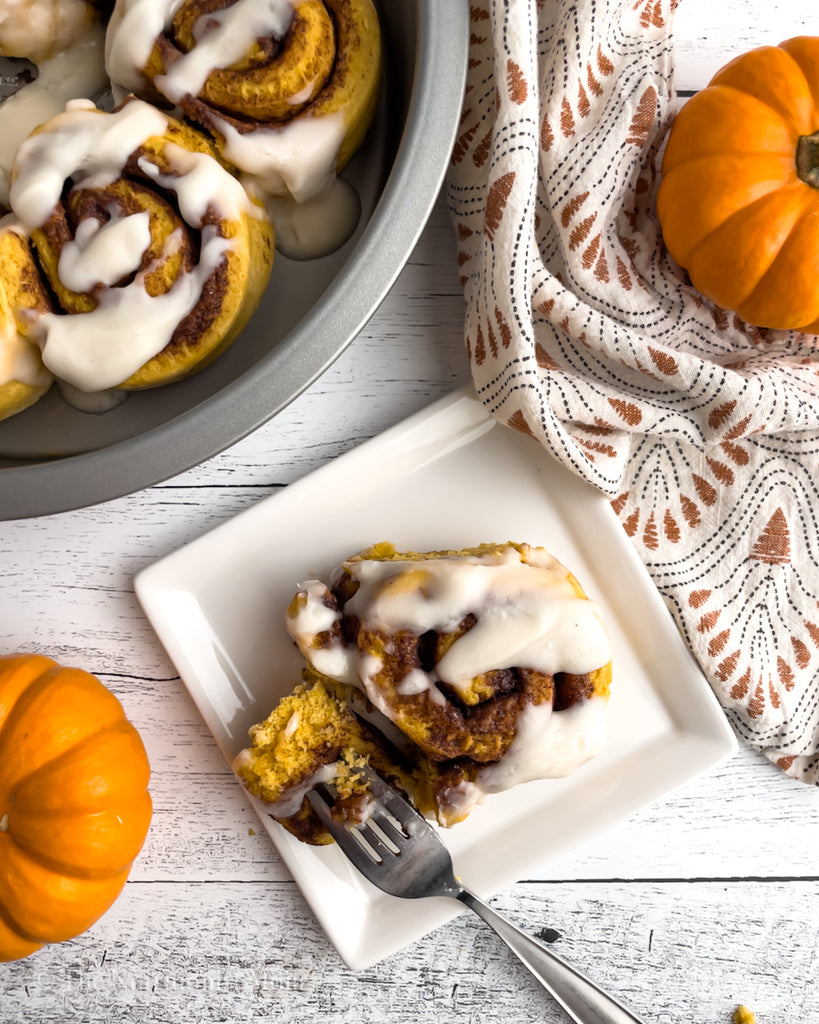 Pumpkin Protein Cinnamon Rolls (Dairy Free)