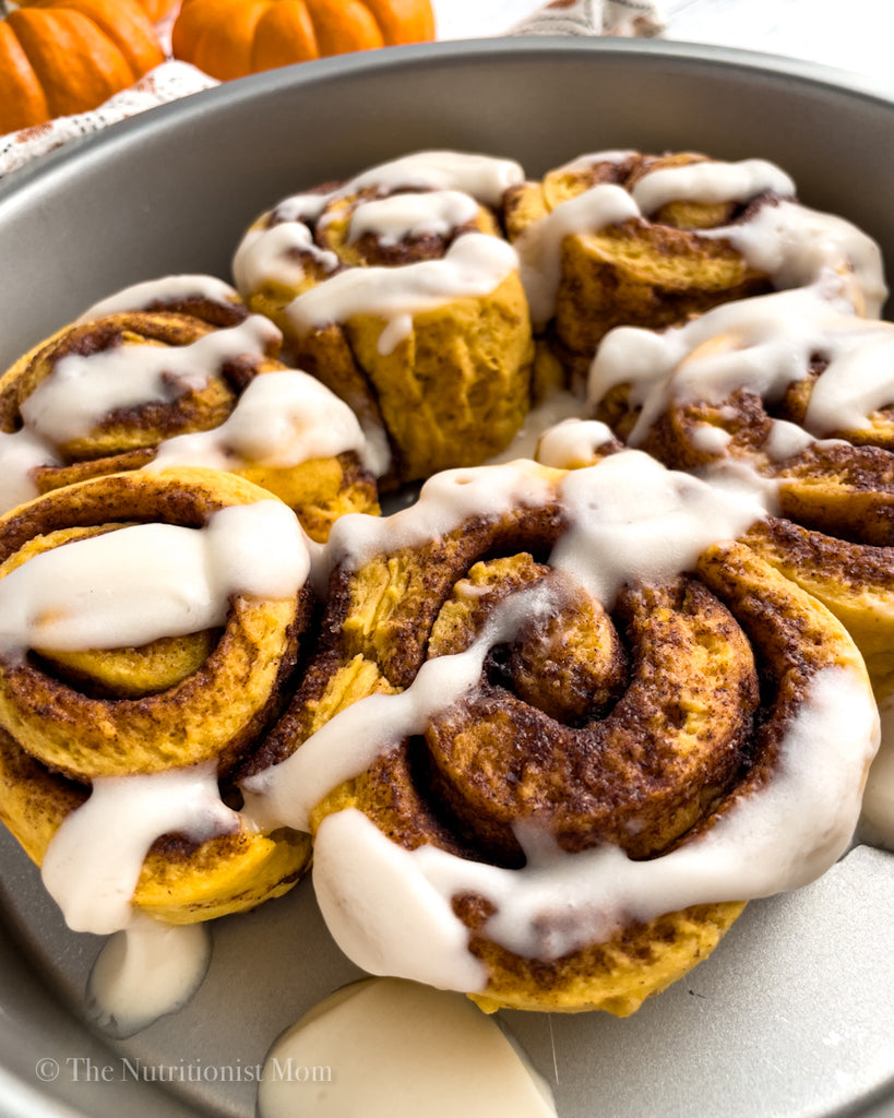 Pumpkin Protein Cinnamon Rolls (Dairy Free)