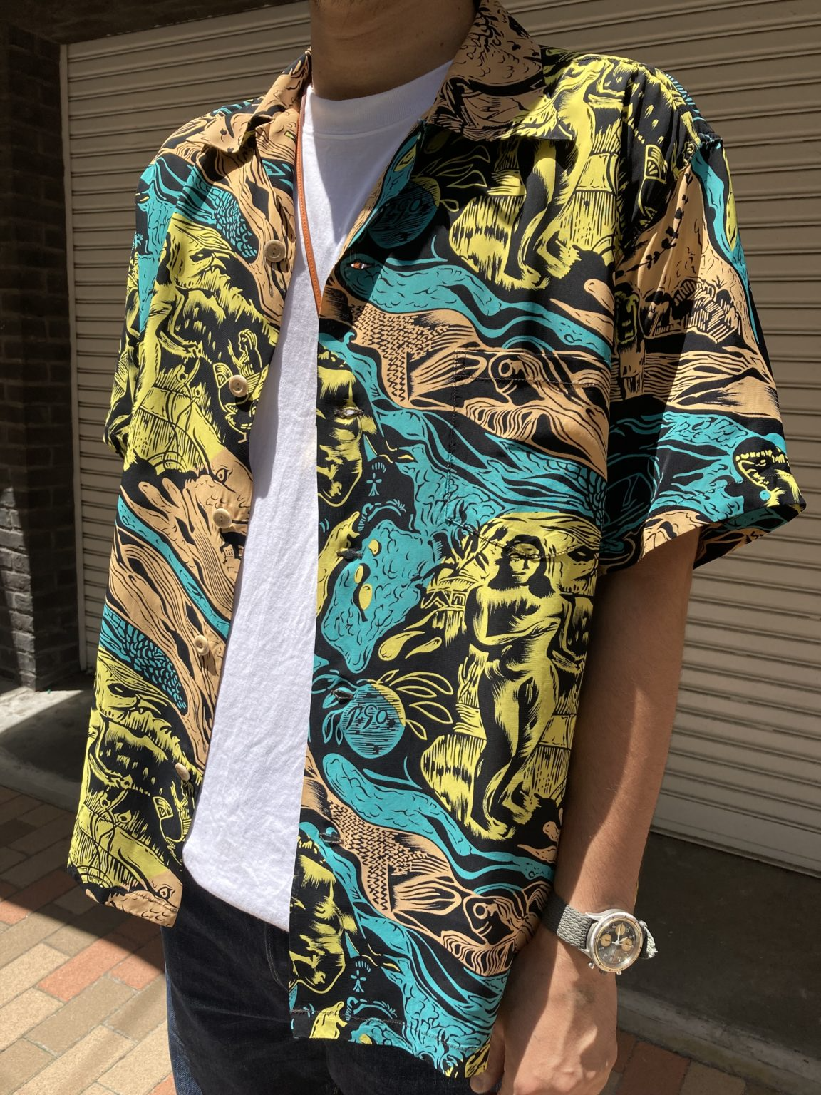 HINOYA Exclusive Aloha Shirt Gauguin Wood Cut SS39050HY