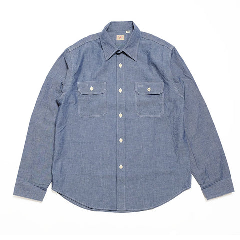 Sugar Cane Blue Chambray L/S Work Shirt SC27850 – HINOYA