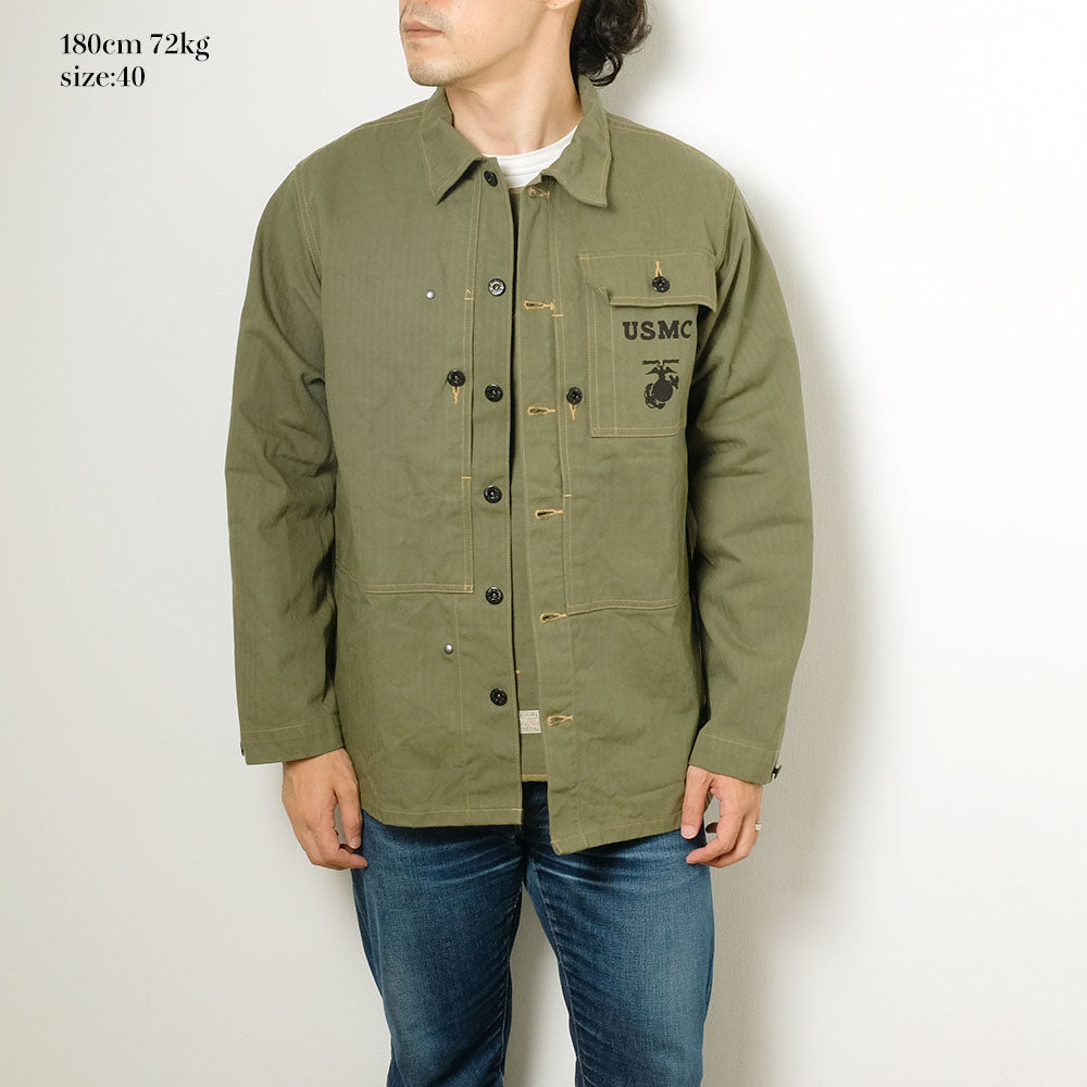 ギフト 40s USMC herringbone cotton jacket | www