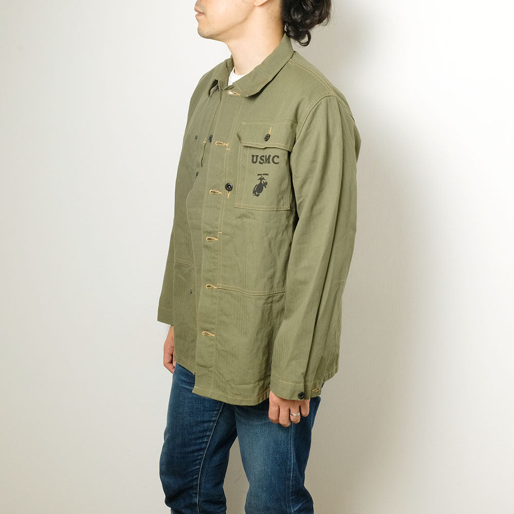 BUZZ RICKSON'S - U.S. MARINE CORPS M-1944 HERRINGBONE UTILITY JACKET -  BR15123