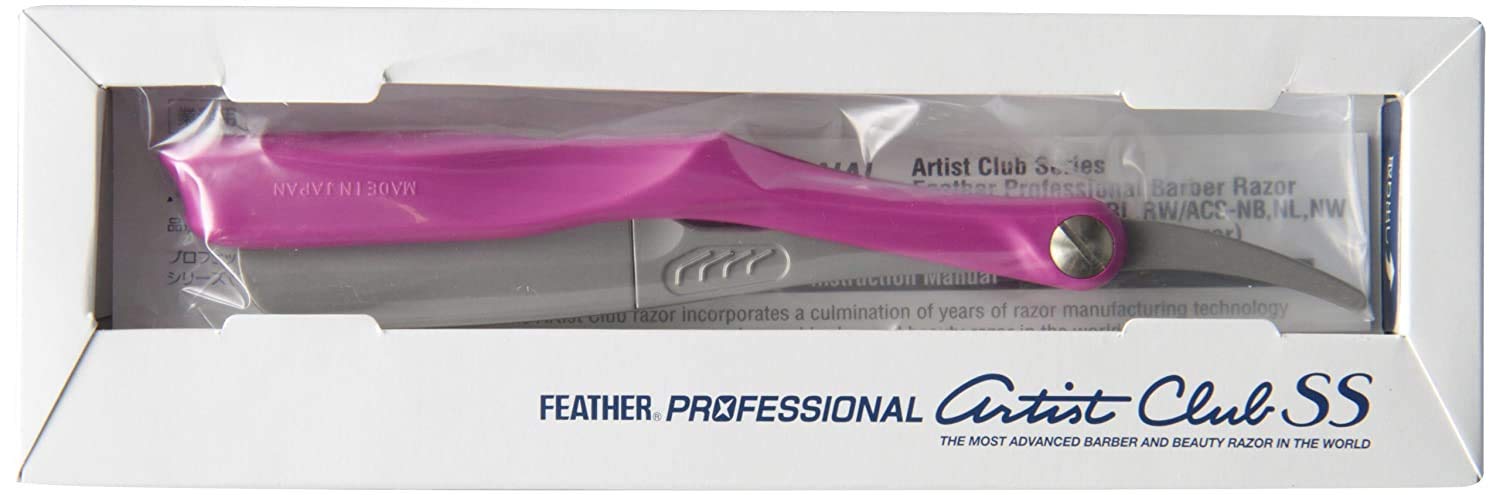 Feather Artist Club Wine SS Folding Handle Razor