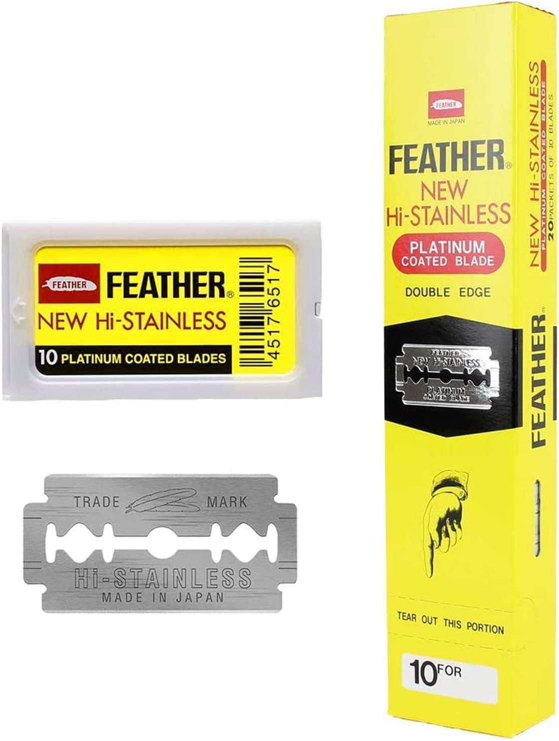 Feather Double Edge Safety Razor Blades 200 Count