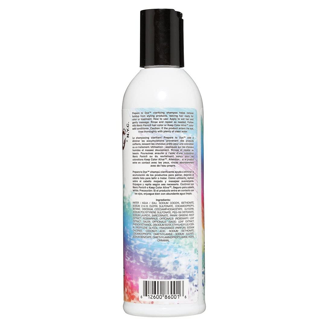 MANIC PANIC Prepare to Dye Clarifying Shampoo 8oz