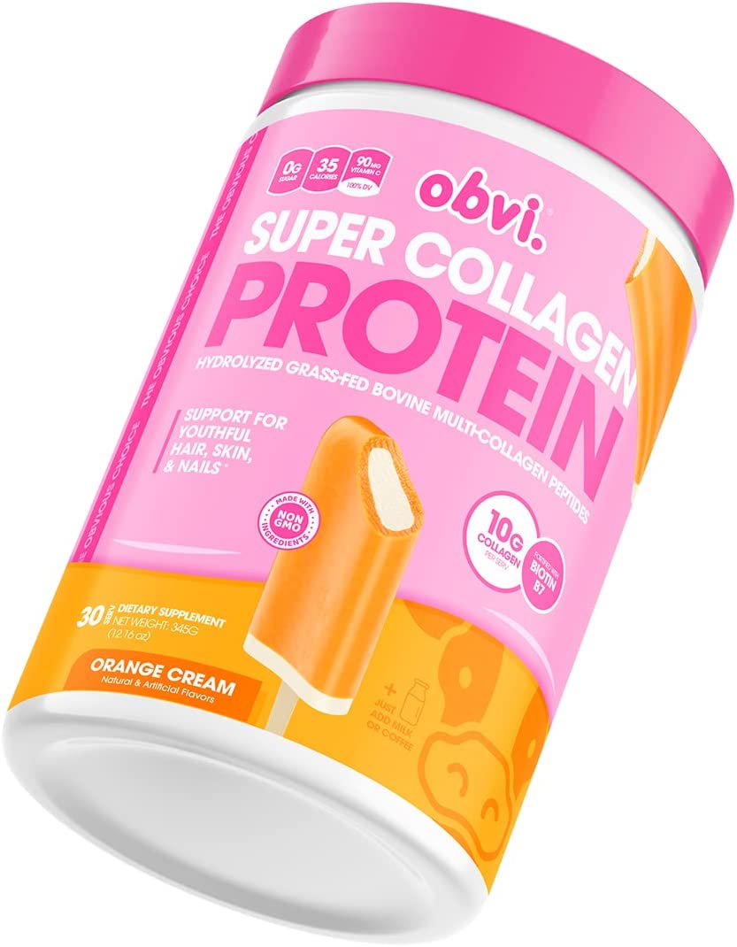 Obvi Collagen Peptides, Protein Powder, Keto, Gluten and Dairy Free, Hydrolyzed Grass-Fed Bovine Collagen Peptides, Supports Gut Health, Healthy Hair, Skin, Nails