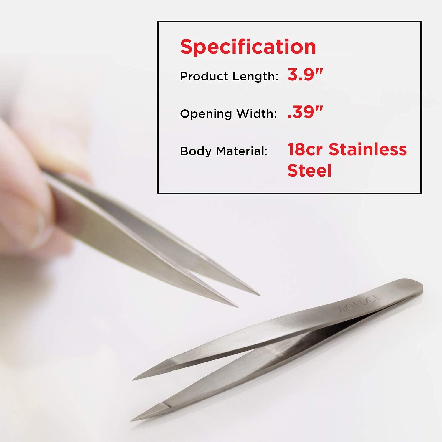 SEKI EDGE SS-514- Stainless Steel Point Tweezer