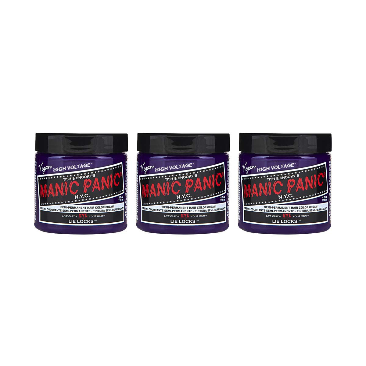 MANIC PANIC Raven Black Hair Dye Classic 2 Pack