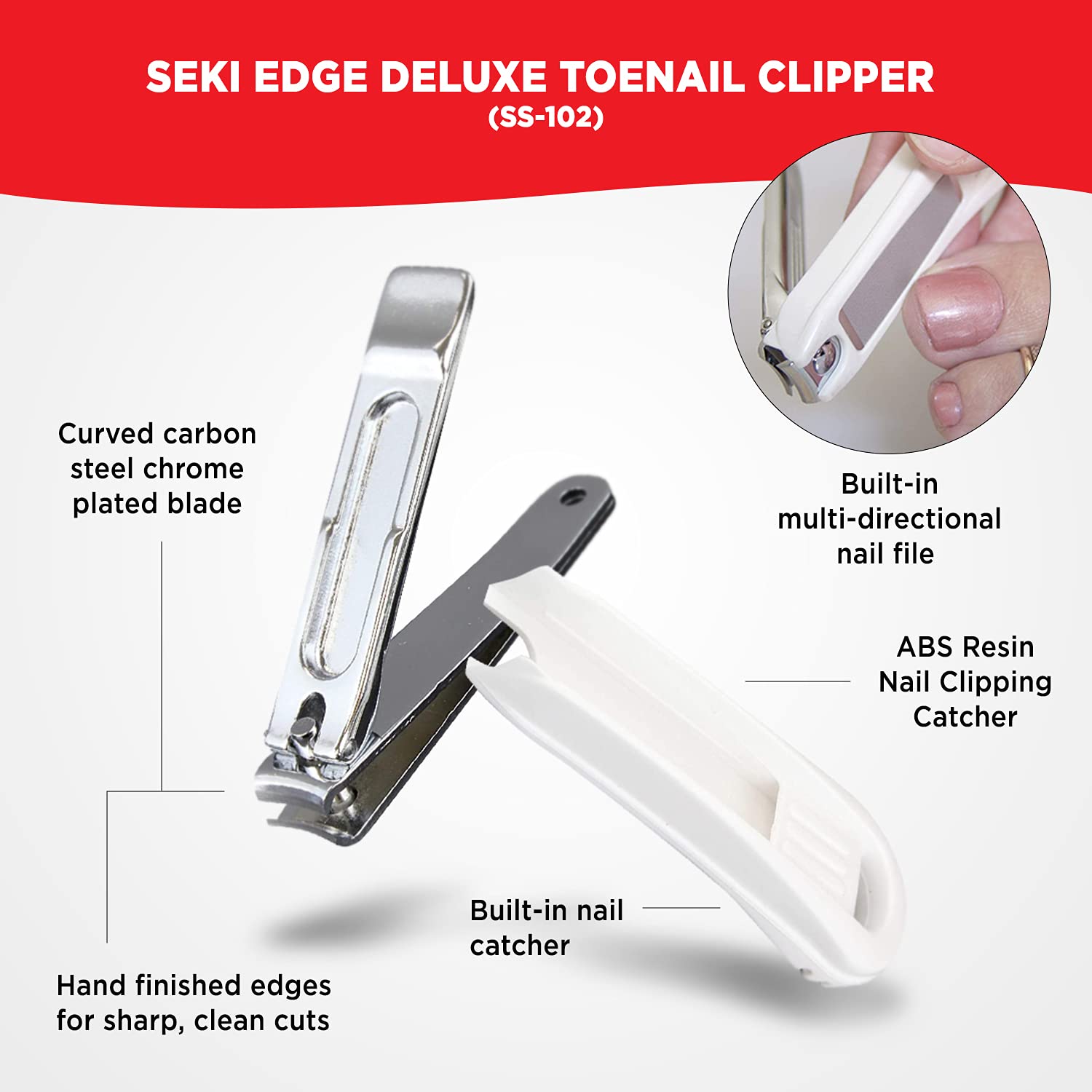 SEKI EDGE SS-102 Deluxe Toenail Clipper