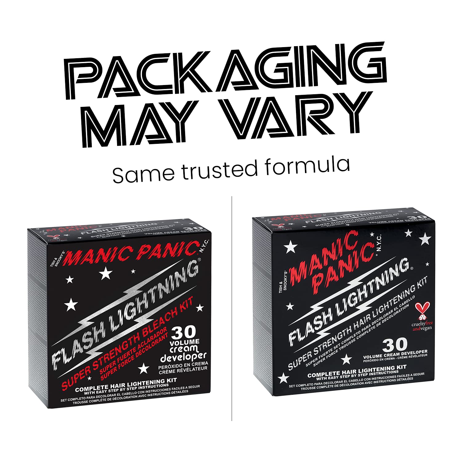 MANIC PANIC 30 Vol Lightning Hair Bleach Kit 3PK