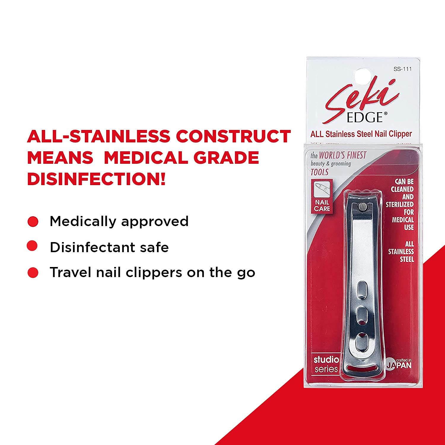 Seki Edge Stainless Steel Nail Clippers (SS-111)