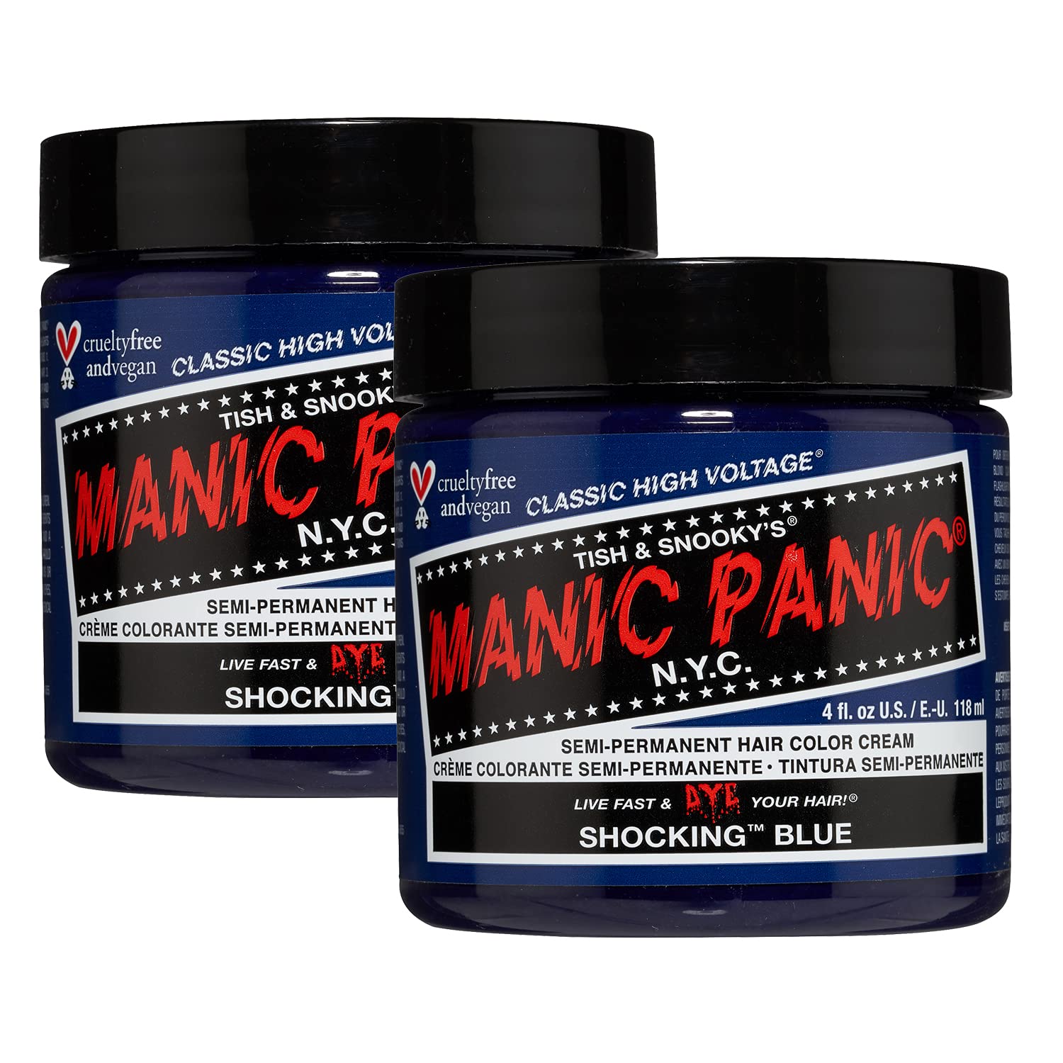 MANIC PANIC Raven Black Hair Dye Classic 2 Pack