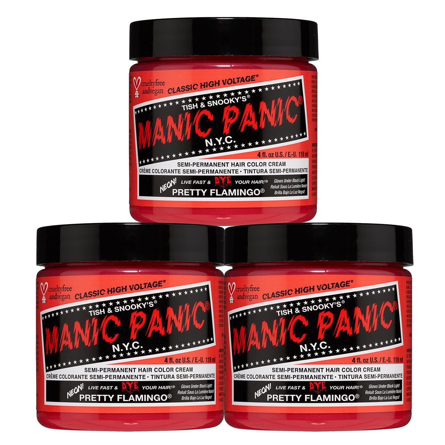 MANIC PANIC Raven Black Hair Dye Classic 2 Pack