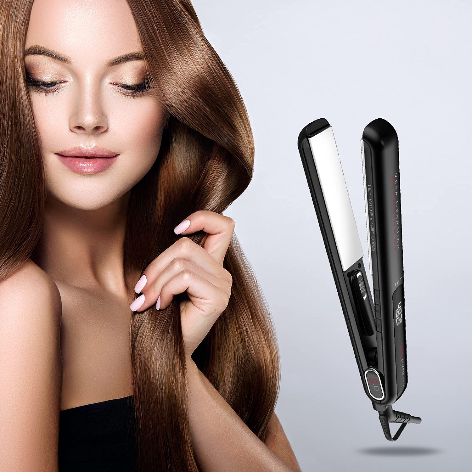 GAMA G-EVO Real Ceramic 1.2 Inch Flat Iron Straightener