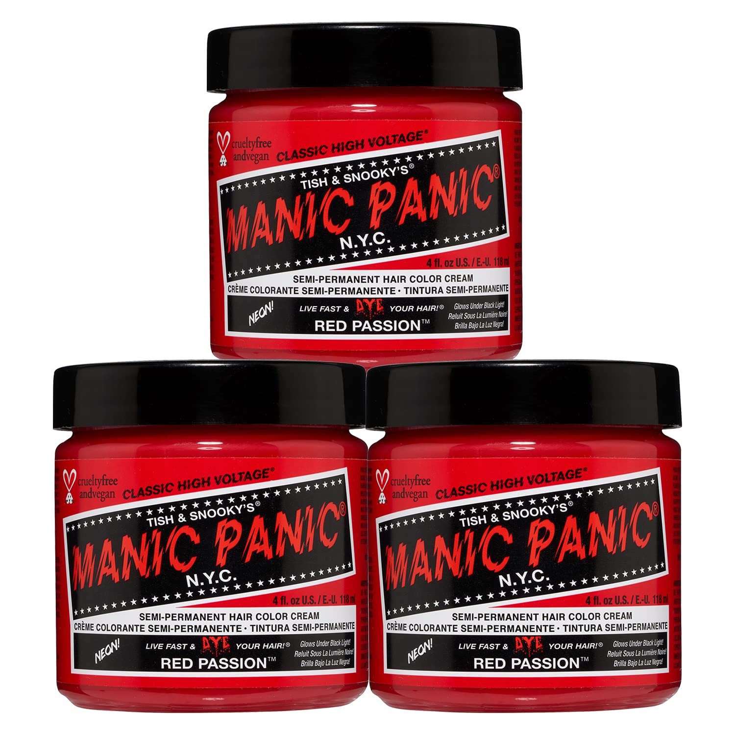 MANIC PANIC Raven Black Hair Dye Classic 2 Pack