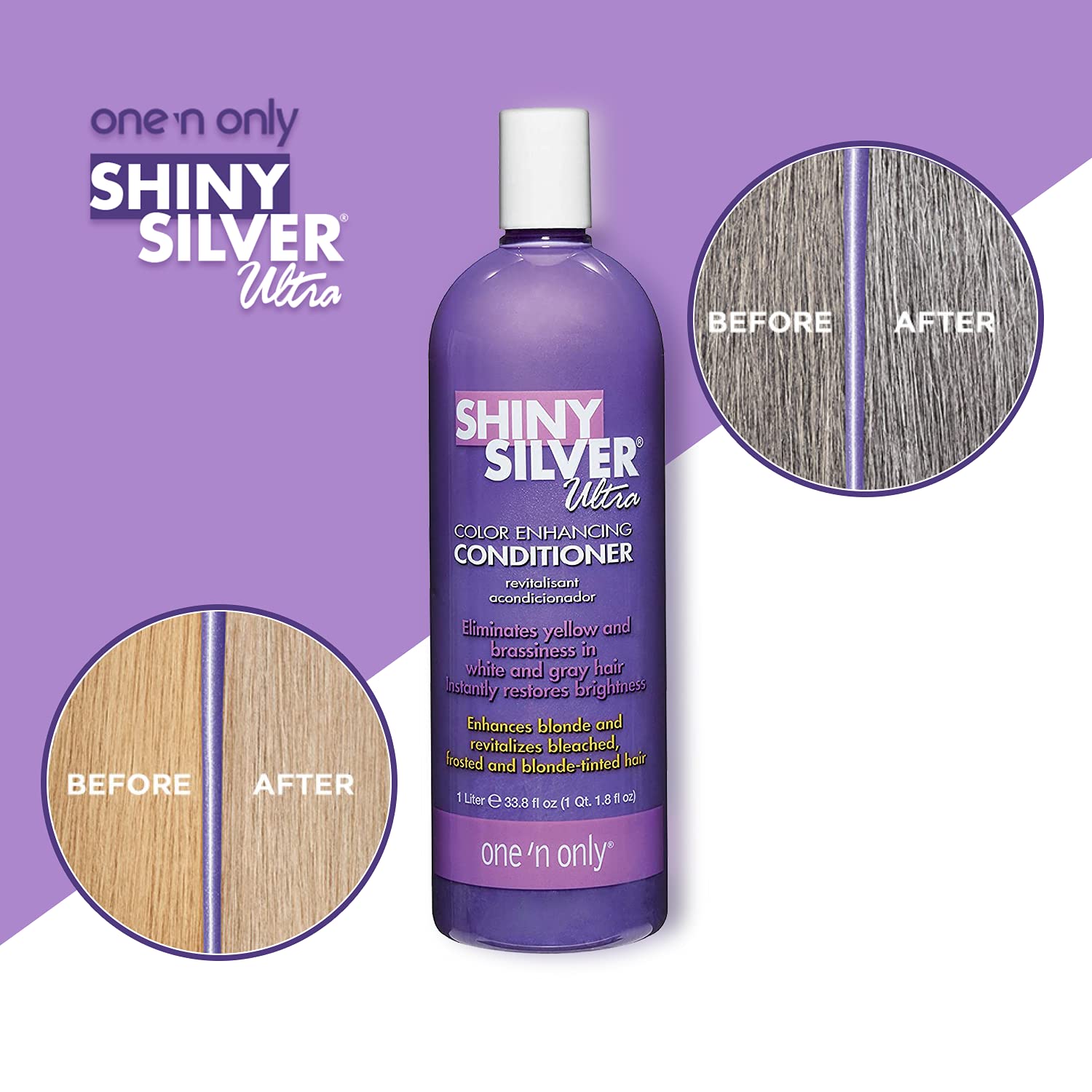 Shiny Silver Conditioner Ultra Color Enhancing 12 Ounce (354ml) (2 Pack)