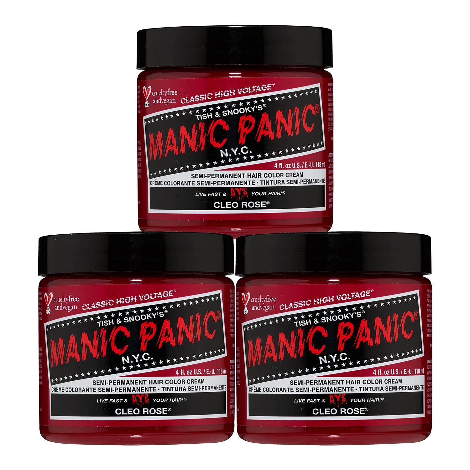 MANIC PANIC Raven Black Hair Dye Classic 2 Pack