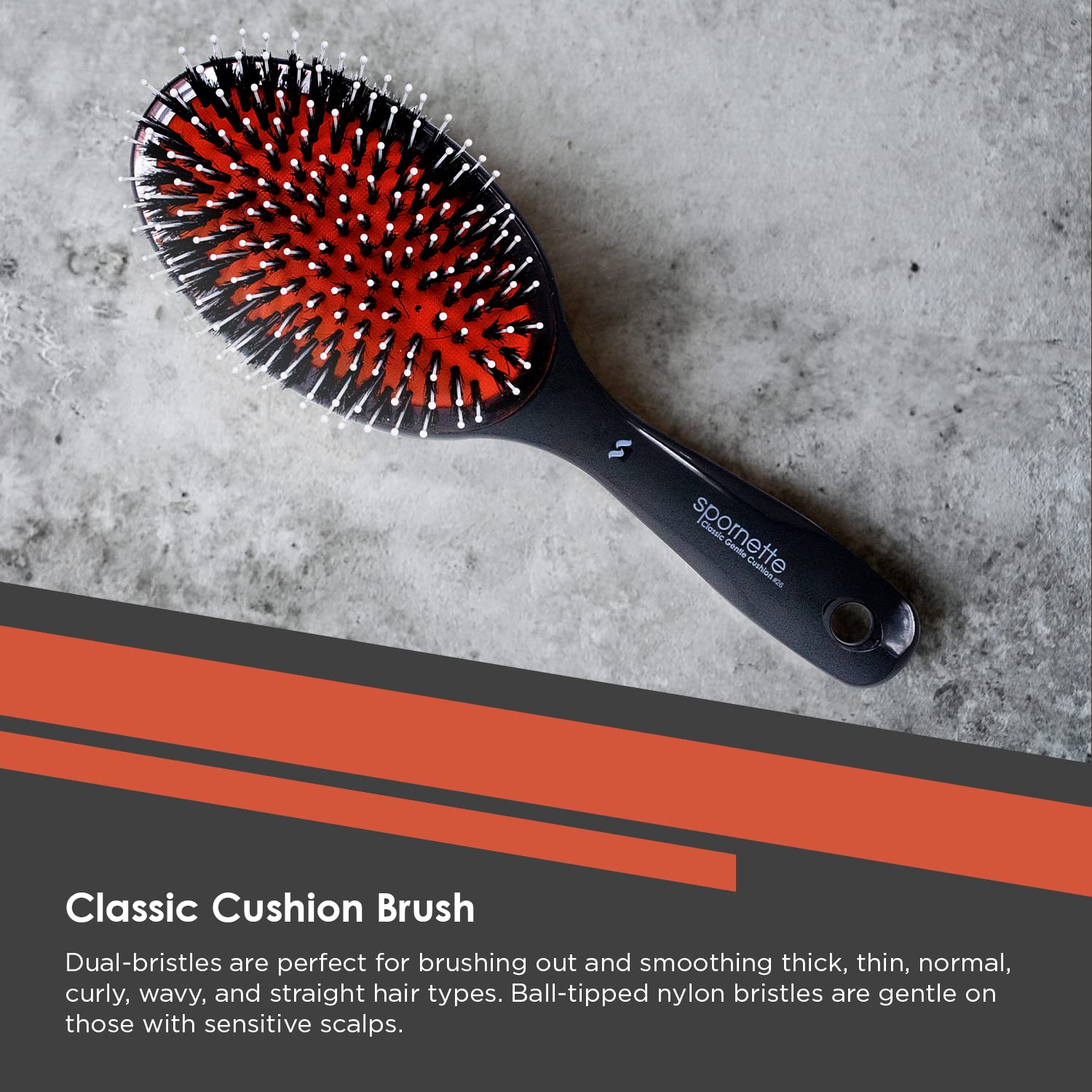 Spornette Classic Cushion Boar and Nylon Bristle