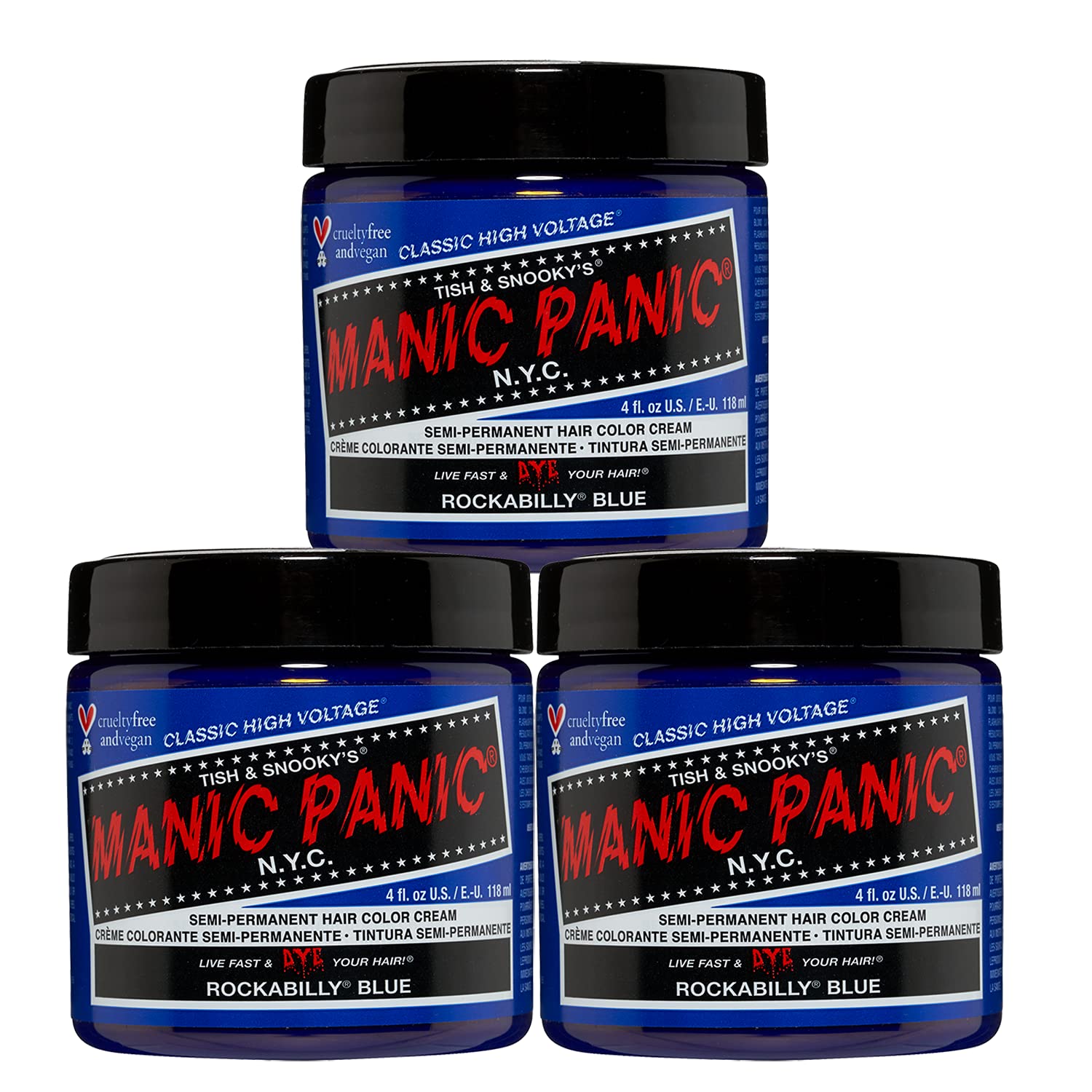 MANIC PANIC Raven Black Hair Dye Classic 2 Pack